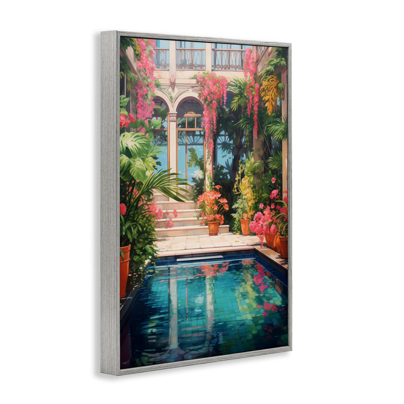 Giclée encadrée rose rose, Estampe numérique Farmhouse, H 24 po x l 16 po
