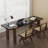 Black Rectangular Solid Wood desks-107654265