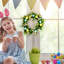 Fausse fleurs artificielles pour la décoration intérieure Oeufs de Pâques décoratifs Couronne de fleurs artificielles pour les célébrations de printemps intérieures et extérieures-128928787