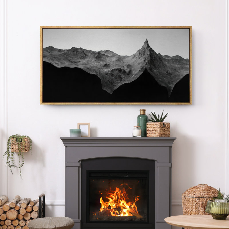 Grande impression sur toile encadrée, impression de paysage de montagne pour un décor moderne, Naturel, H 30 po x l 60 po