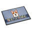 Tapis de porte pour l’extérieur antidérapant corgi welcome-418216074-418216075