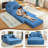 63.8" Oversized Compression Corduroy Chaise Lounge, Deep Seat Sleeper Sofa with Headrest, Cup Holder & Side Pocket, No Assembly Required-852417463
