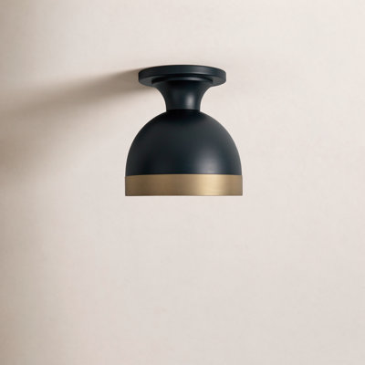 Marie Matte Black 1 - Bulb 8" W Outdoor Ceiling Mount