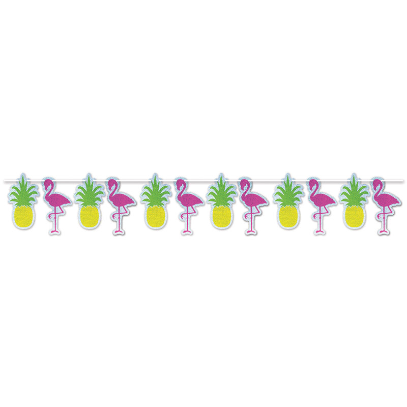 Banderole flamant rose et ananas