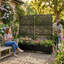 Metal Indoor/Outdoor Privacy Screen with Plant Pot - Leaf-136310259