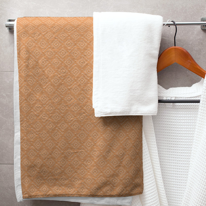 Katelyn Elizabeth Cotton Blend Bath Towel, Orange