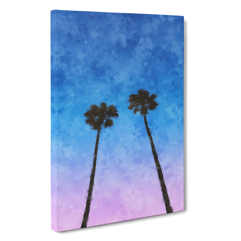Two Palm Trees - Wrapped Canvas, 76cm H x 50cm W x 3cm D