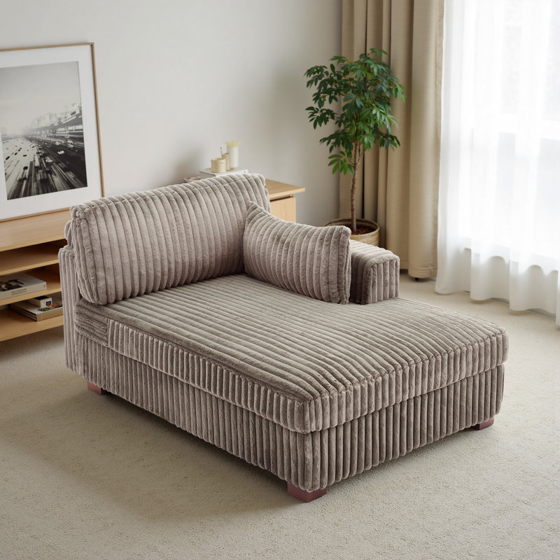 Bukvice Chaise Lounge, Light Brown, Right Hand Facing