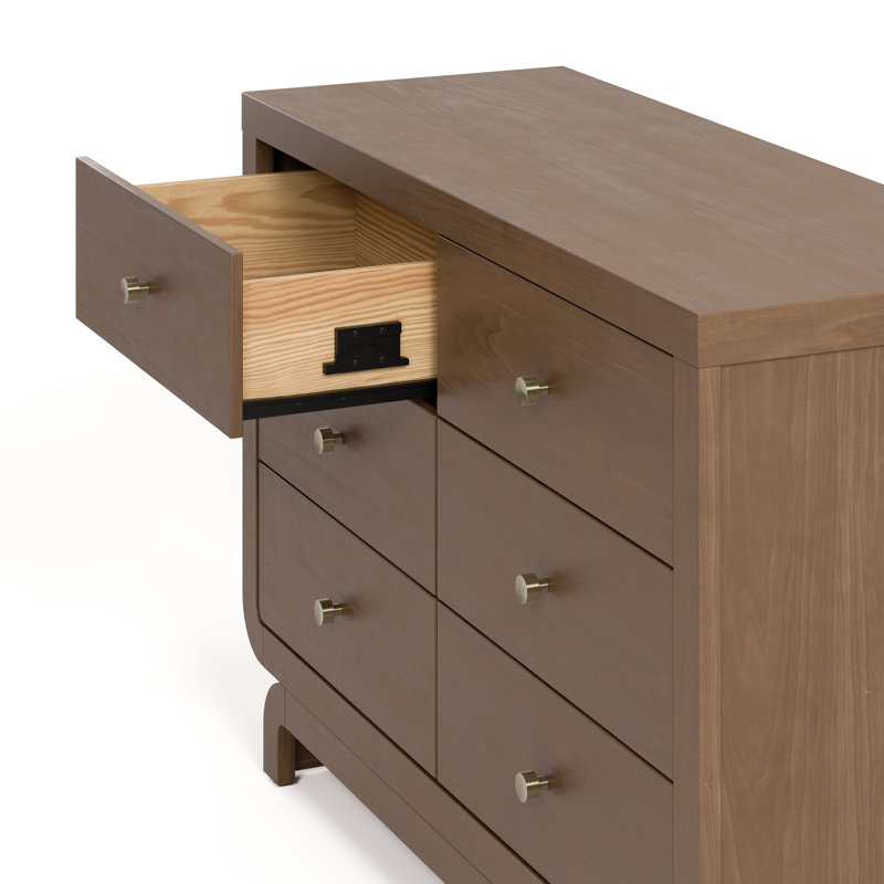 Santorini Kids 6 - Drawer Dresser, Hazelnut