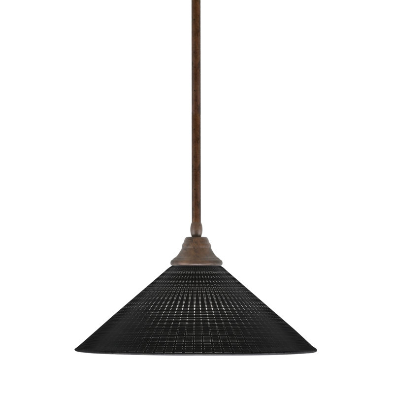 Luminaire suspendu à n'importe quelle tige, H 8,25 po x l 16 po x P 16 po, Noir, Bronze