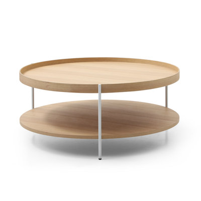 Table basse à 3 pieds avec tablette de rangement