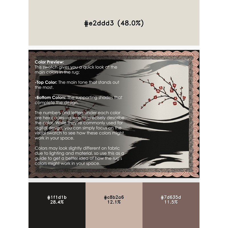 Petal Cascades Rug, Round 6'