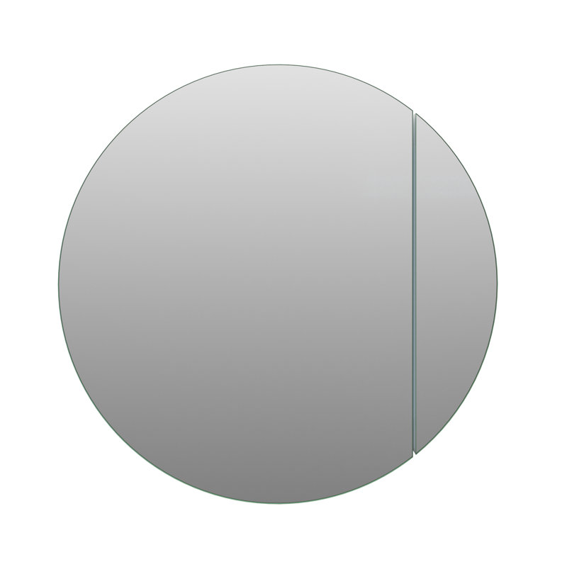 Recessed Frameless Single Door Medicine Cabinet with Adjustable Shelves, 24" H x 24" W x 4.75" D