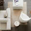 Houkime Tencel Striped Area Rug in Beige