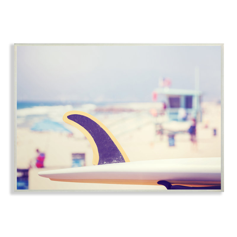 «Surfboard on Beach photograph», reproduction d'impression, H 13 po x l 19 po, Plaque murale