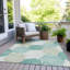 Tapis bleu sarcelle lavable à la machine intérieur / extérieur Xhevrie-105918669