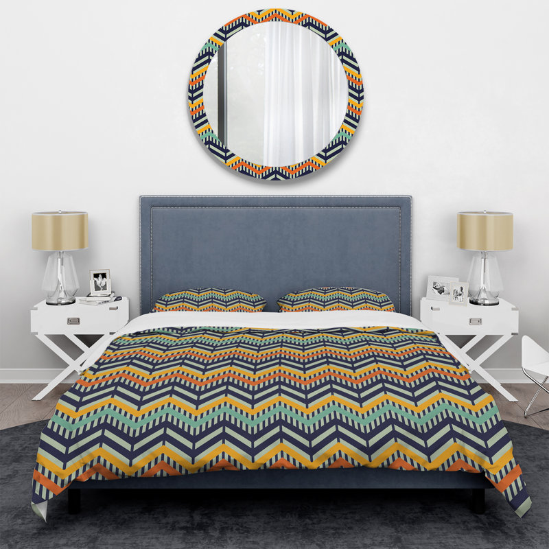 Ensemble de housse de couette en microfibre bleu / jaune 2 pièces, Housse de couette très grand et 2 très grandes t