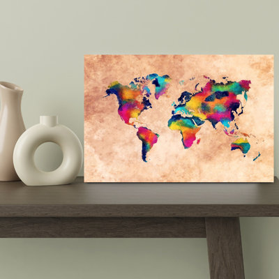 Carte du monde, art mural contemporain