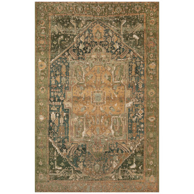 Marina Heriz Indoor/Outdoor Area Rug Green