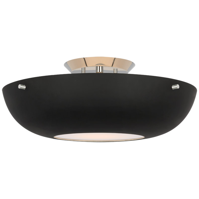 Valencia 1 - Light LED Semi Flush Mount, Bronze, Matte Black