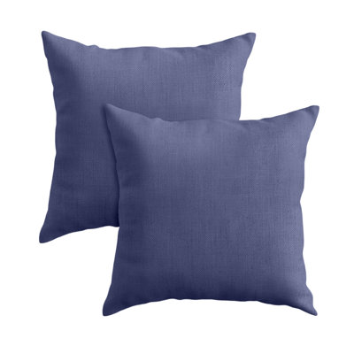 Ensemble de coussins décoratifs de 2 coussins carrés d'extérieur et d'intérieur 18 po x 18 po avec insert, tissu résistant à l'eau et aux rayons UV