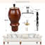 Ensemble de 4 pieds de meubles en bois d'hévéa robustes, pieds de remplacement universels pour canapé, canapé, armoire, commode et banc, installation facile avec la quincaillerie incluse