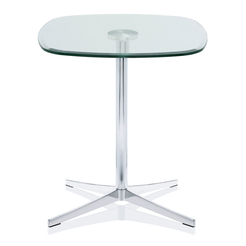 Axium Table Glass Top Metal Base Dining Table