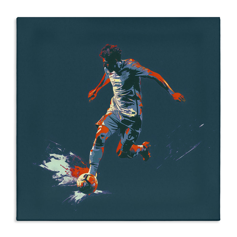 Art mural sur toile Winning Soccer, H 24 po x l 24 po