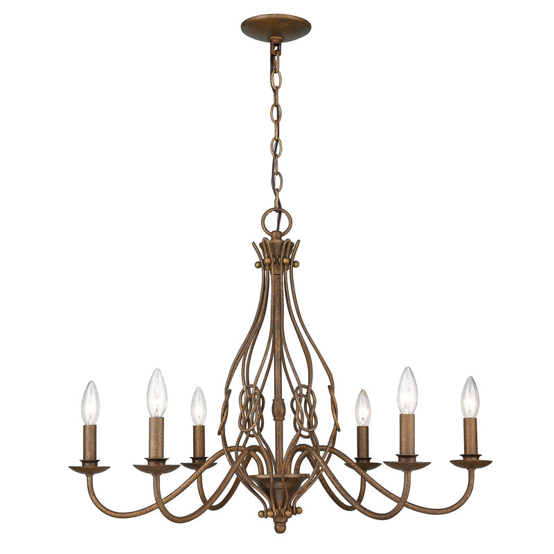 Lustre classique / traditionnel à 6 lumières de style bougie Chicopee