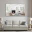 Miroir de salle de bain surdimensionné avec plateau mural amovible (miroir inclus seulement)