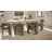 Larson 102" Double Pedestal Seven Piece Dining Set - White Table With Beige Chairs-461161406-461161401