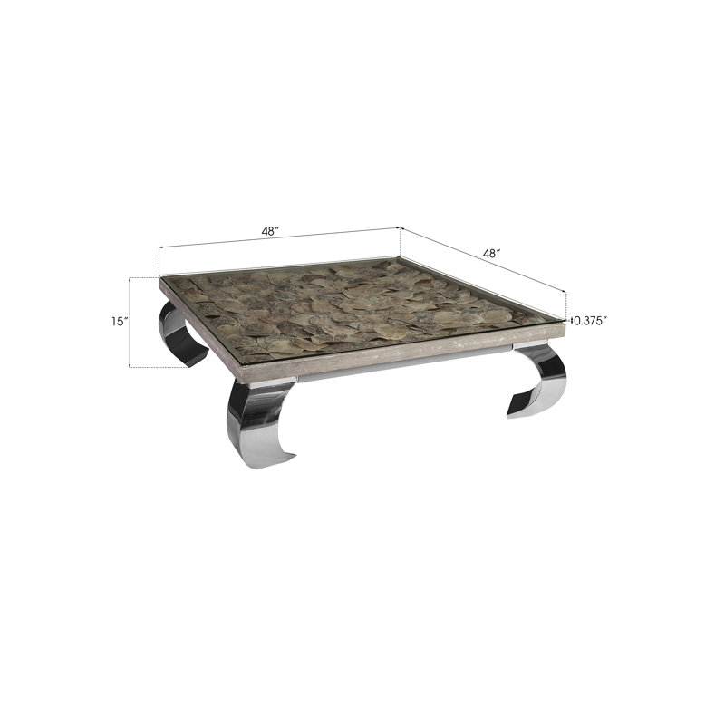 Coffee Table, 15" H x 48" L x 48" W