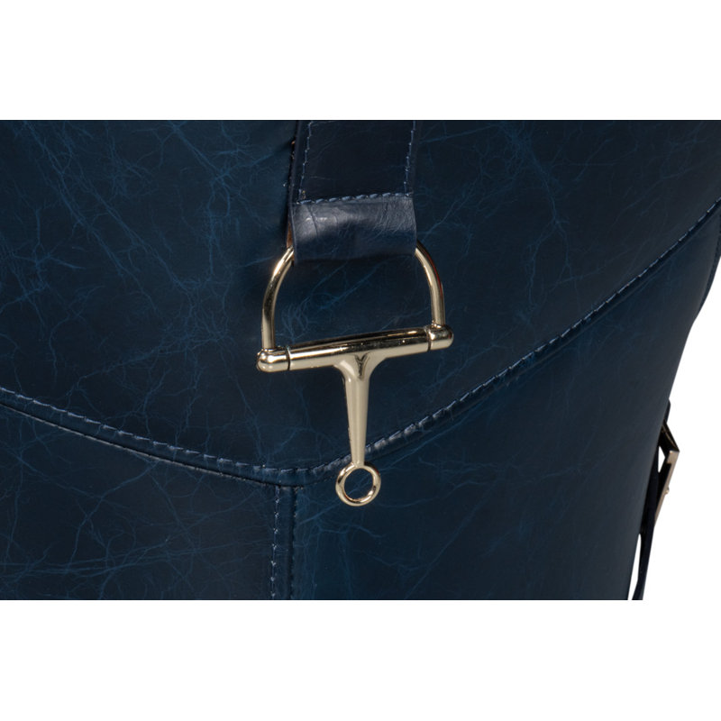 Hera Armchair, Dark Blue Genuine Leather