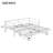 Twin Size Metal Daybed with LED Lights and Pop-Up Trundle, Adjustable Guest Bed Frame, White