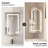 Corner Arched Medicine Cabinet With Mirror,Lighted Medicine Cabinet With 2 Storage Shelf-1006508537