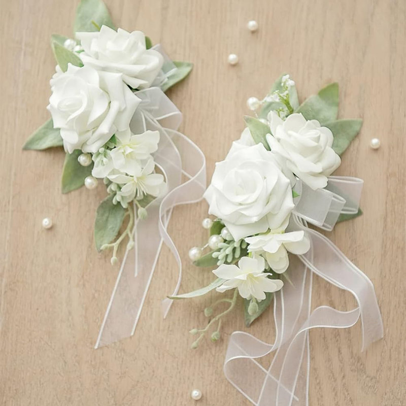 2 pièces fleurs de mariage, fleurs artificielles