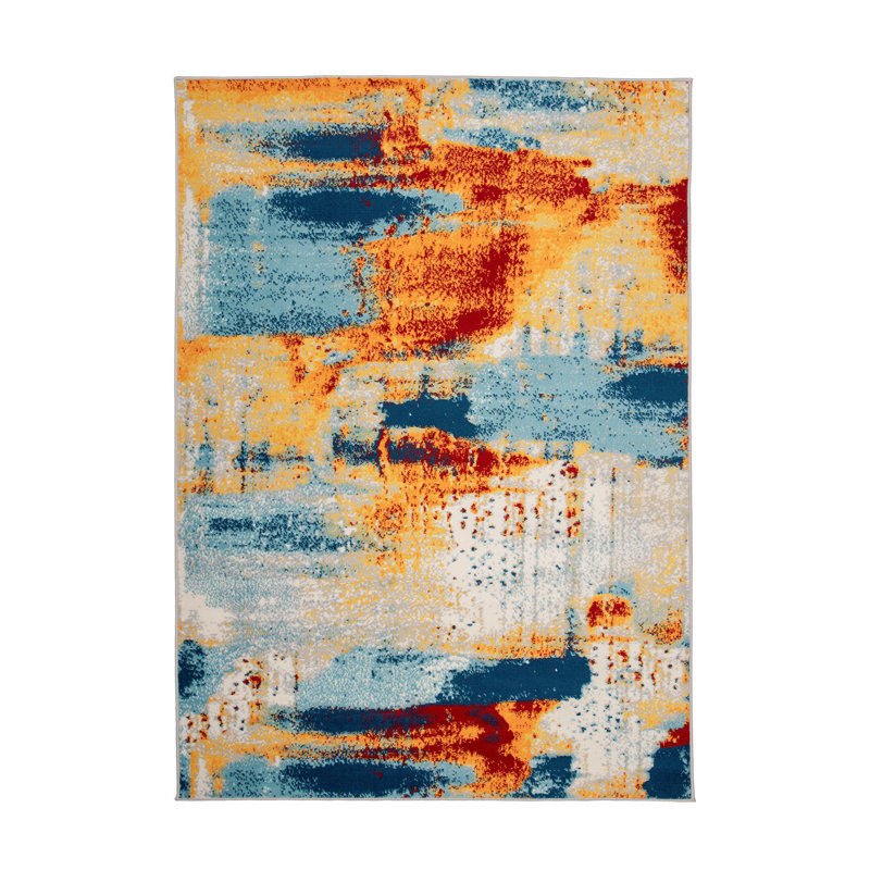 Tapis tissé à la machine Splash, Rectangle 9 pi x 12 pi