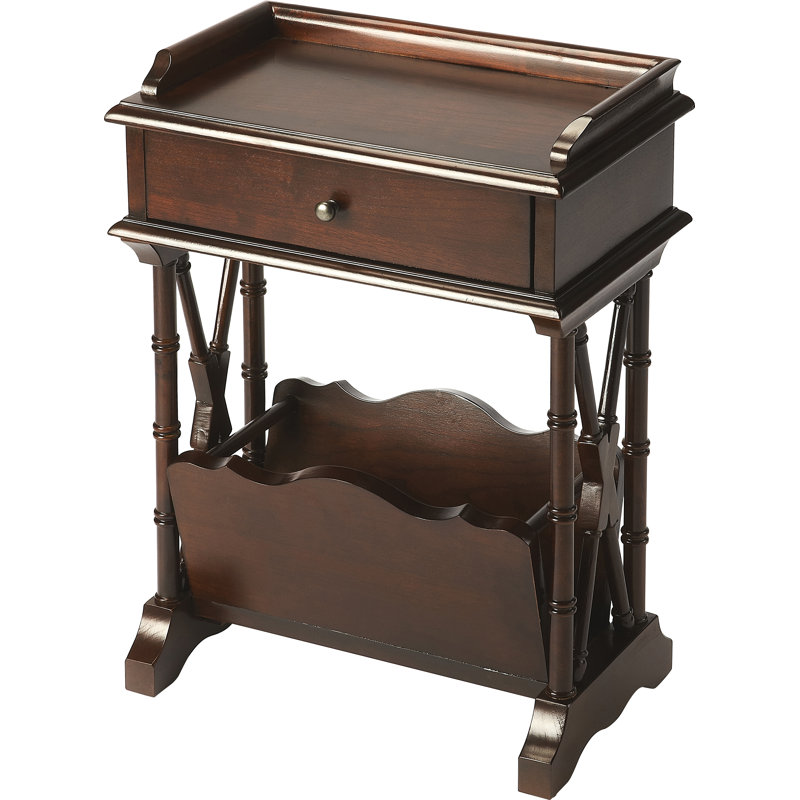 Cummings End Table with Storage, Cherry