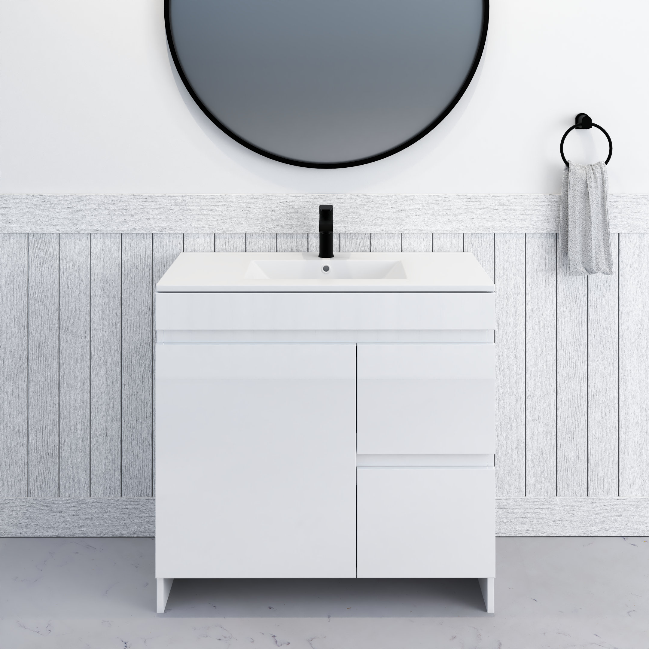 Ebern Designs Shalem 36 Free Standing Single Bathroom Vanity With