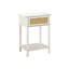 Table d'appoint, 2 niveaux, table de bout, table de chevet, table d'appoint, tiroir de rangement, chambre à coucher, salon, stratifié blanc, transitionnel-30628918