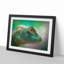 Green Lizard in Abstract - Picture Frame Graphic Art Print-55736229-55736232