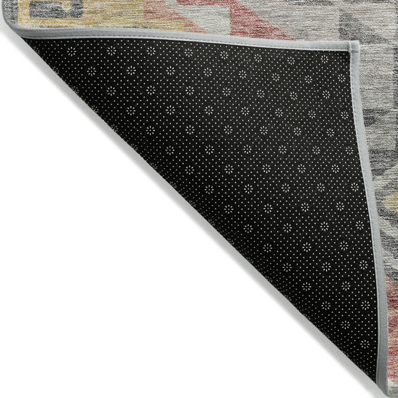 Harmony Gray Washable Indoor-Outdoor Rug - , 8' x 8'