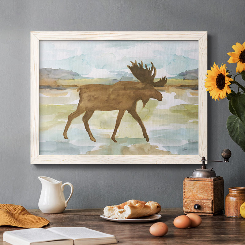 Mountain Moose, reproduction d'art sur toile, Blanc, H 22 po x l 32 po x P 1,5 po
