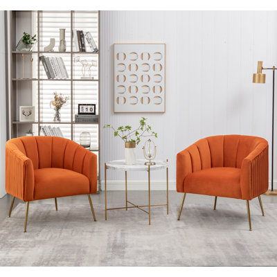 Mariantonietta Velvet Barrel Chair
