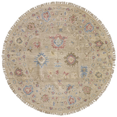 Abinesh Wool Floral Area Rug