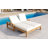 Outdoor Double Lounge Chair With 5-Position Adjustable Backrest For Each Seat, Wood Patio Chaise Lounge With Removable Cushions For Patio, Poolside, Garden (Cushion)-741403386