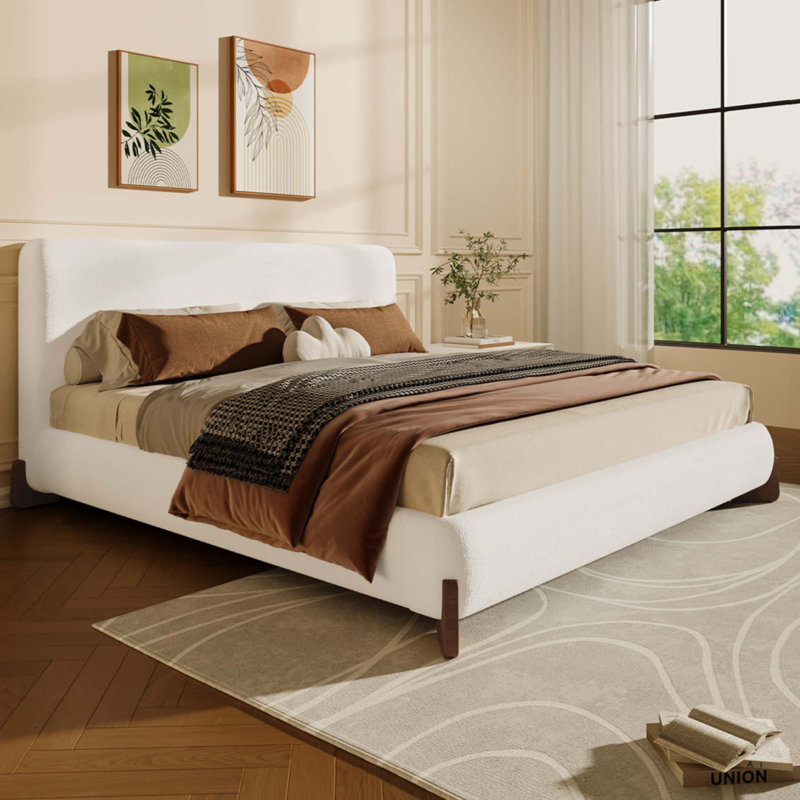 Elegant Terry Upholstered Bed, King