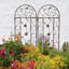 Ensemble de 2 treillis de jardin en métal 86,7 po x 19,7 po antirouille