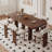 Brown Rectangular Solid Dining Table For Dining Room/Kitchen-985421941
