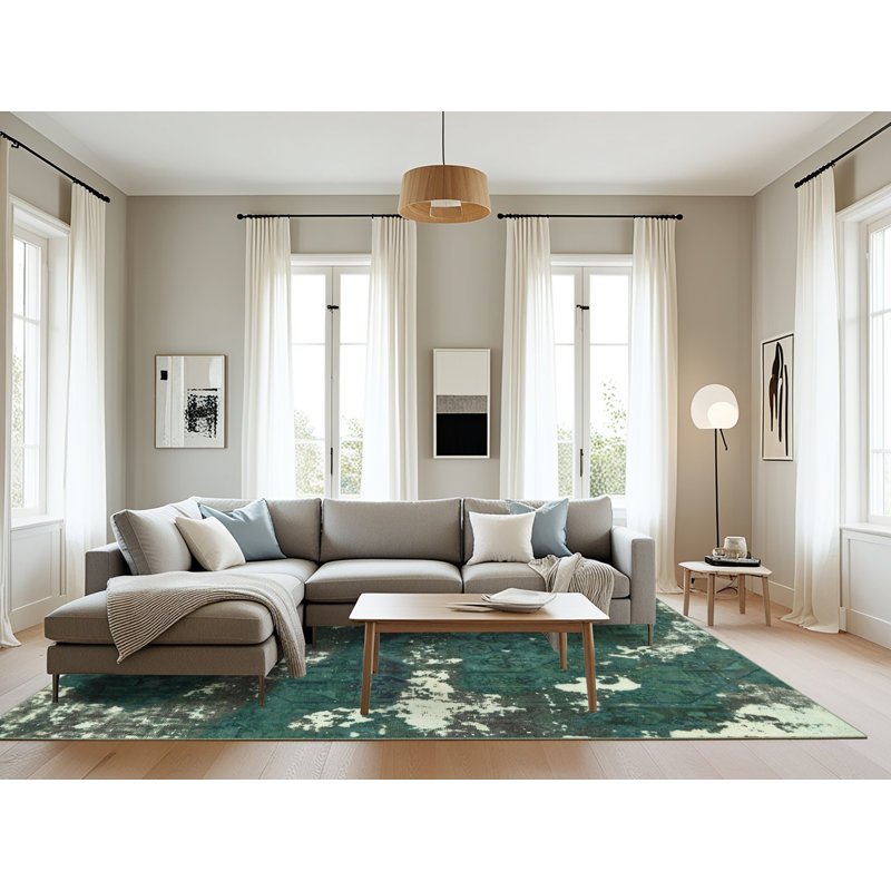 Tapis abstrait moderne 3852, Rectangle 8 pi x 10 pi